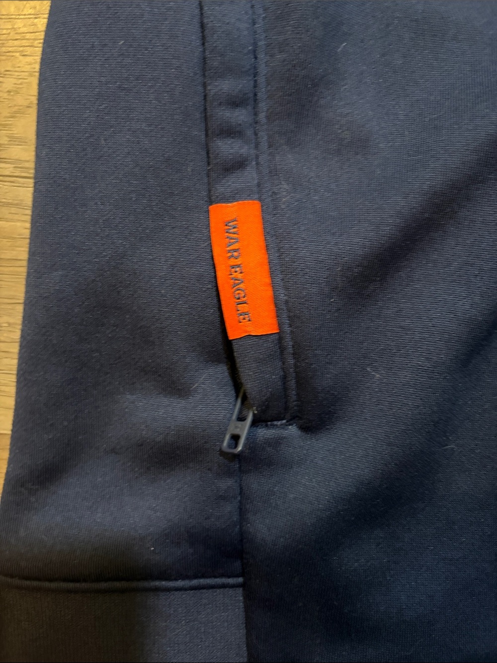 2021 Sideline Command Under Armour Navy Jacket with Orange Trim and Auburn Logo - Picture 4 of 5